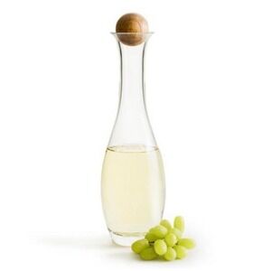 Sagaform Nature Wine/Water Carafe with Oak Stopper, white wine carafe decanter
